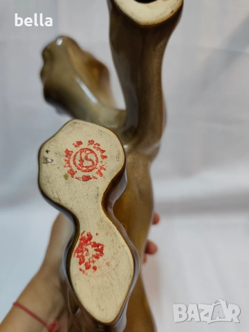 Стара порцеланова скулптура на тигър- 1970 г., снимка 8 - Антикварни и старинни предмети - 55130026