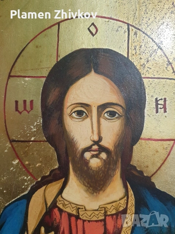 Икона от Рилската обител Исус Пантократор, снимка 5 - Икони - 54188127