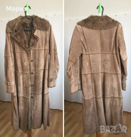 С / М H&M Дамско Палто Естествена Кожа Велур, снимка 12 - Палта, манта - 55675912