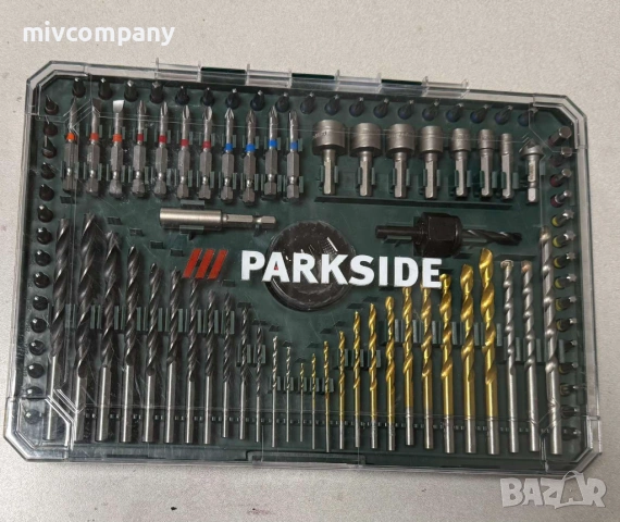 Комплект 100 броя накрайници,битове и свредла Parkside - Универсални