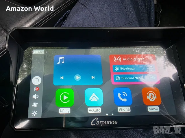 Навигация и Carplay за мотор! Carpuride W602BS Pro 6” Waterproof Motorcycle GPS Navigation Screen , снимка 6 - Мотоциклети и мототехника - 55350695