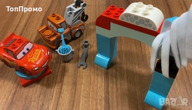 LEGO DUPLO Disney 10996 - Забавления на автомивката със Светкавицата Маккуин и Матю, снимка 2 - Конструктори - 55215901
