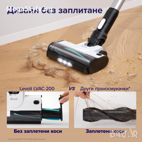 Вертикална прахосмукачка Levoit LVAC-200, снимка 2 - Прахосмукачки - 55178361