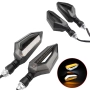 Диодни LED мигачи и дневни светлини за мотор, скутер, снимка 1
