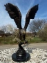 Внушителна бронзова скулптура "Орел Рибар с улов" – GLORENZO, 56 см, 6.6 кг, снимка 1