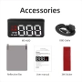 Head up display hud дисплей OBD2 OBDII дигитален километраж за предно стъкло кола ОБД2, снимка 6