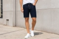 Мъжки къси дънкови панталони Dsquared2 Slim Jean „Evergreen" — тъмносин raw denim, slim fit - IT56, снимка 1