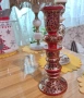 Красив дървен свещник-ръчна изработка, снимка 1