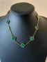 Дамско колие с 10 детелини от зелен малахит - Van Cleef & Arpels VCA, снимка 6