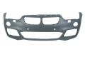Предна броня M-Technic с 4 отвора за парктроник с дюзи за фарове за BMW X1 BLIC, снимка 1