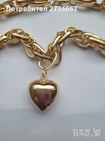 Масивно колие " Сърце " , снимка 9 - Колиета, медальони, синджири - 54147991