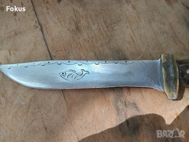 Стар голям Соц. български нож - рибарски, снимка 3 - Антикварни и старинни предмети - 55531731