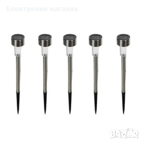 Комплект от 5 броя Led соларни лампи - автоматично включване без разход за електроенергия, снимка 6 - Соларни лампи - 54053652
