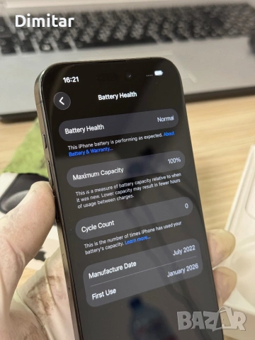Apple iPhone 15 Pro Black Titanium 256GB 100% Battery ГАРАНЦИЯ, снимка 6 - Apple iPhone - 54380532