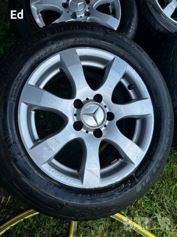 Оригинални джанти Mercedes 15” 5x112 ET37 с гуми 205/60 R15 – 150€, снимка 3 - Автомобили и джипове - 54892570