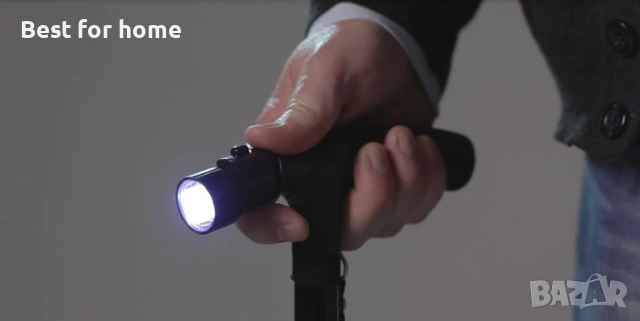 Trusty Cane - Бастун за ходене с LED светлина, регулируема височина, сгъваем, снимка 3 - Други - 54572570