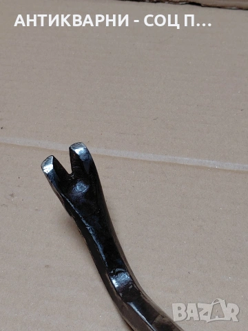 Соц Стара Ръчно Кована Щанга Лост Кози Крак 1.300кг. НОМЕР 645., снимка 3 - Антикварни и старинни предмети - 54102272