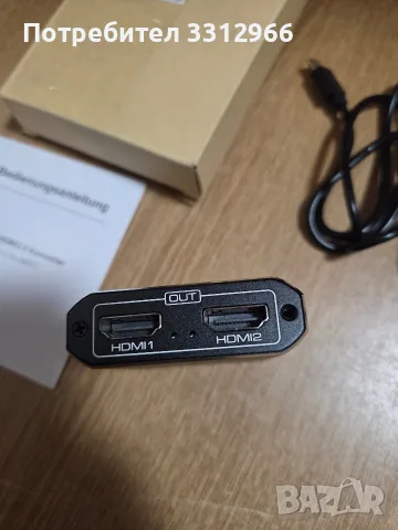 DisplayPort към HDMI 2.0 конвертор / сплитер (MST). , снимка 2 - Приемници и антени - 55342650