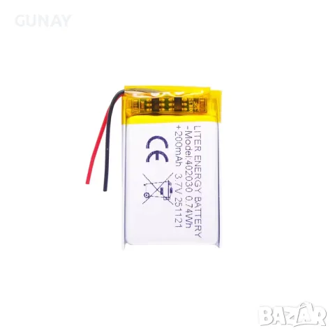 LITER ENERGY 3.7V Li-Po Батерии 450835 651723 402030 502030 101920 801825 602030 602040 Li-ion, снимка 3 - Друга електроника - 55481473