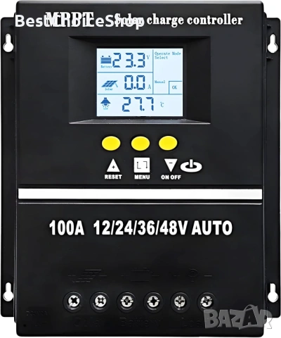 100A MPPT соларен контролер за зареждане 12V 24V 36V 48V LCD дисплей 100V, двоен USB