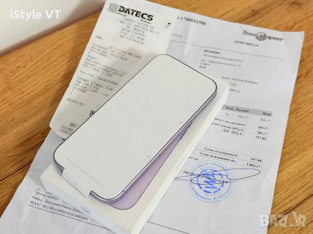 iPhone 17 Техномаркет Lavender Чисто нов!!!, снимка 2 - Apple iPhone - 54984399