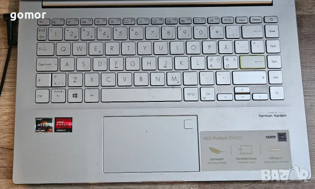 ASUS VivoBook S14 M433I – Ryzen 7 4700U, 16GB RAM, 512GB NVMe SSD, 14" Full HD, снимка 16 - Лаптопи за работа - 55438282