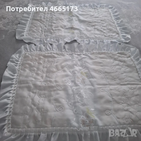 Комплект Бяло Шалте за спалня, снимка 15 - Покривки за легло - 54868642