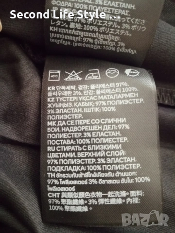 H&M дамска къса рокля с дълги широки ръкави, принт цветя, връзки р-р S (EU 36), снимка 15 - Рокли - 54511480