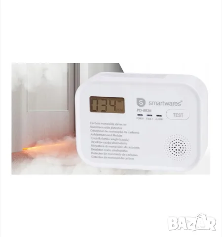 Детектор за дим и въглероден окис Smartwares, снимка 4 - Друга електроника - 55330140