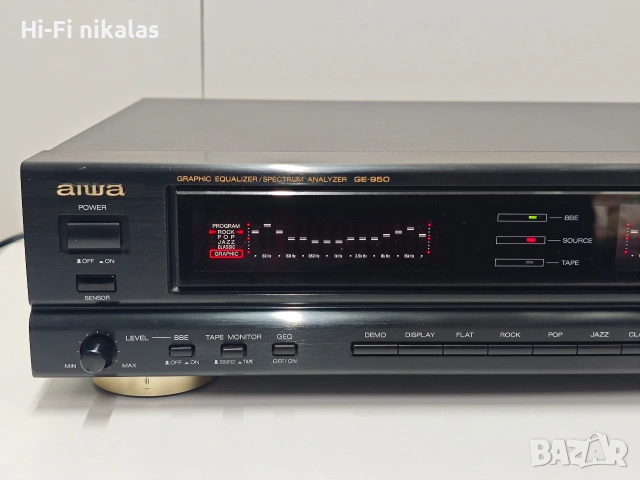 EQ дигитален стерео графичен еквалайзер AIWA GE-950E, снимка 3 - Еквалайзери - 54039986