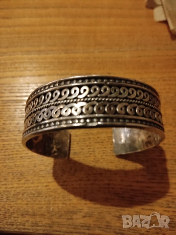 ПРОМО: 2 масивни сребърни ръчно изработени гривни+подарък кутия за бижута, снимка 5 - Гривни - 53156414