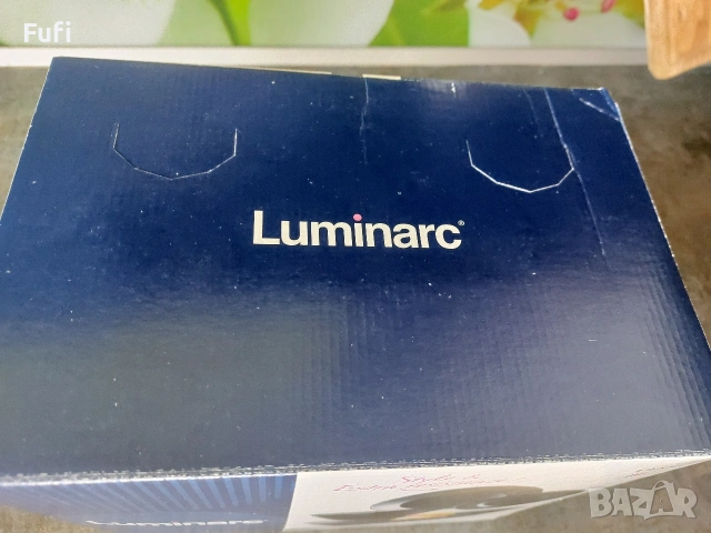 35 евро, нов сервиз, черен, марка Luminarc, 19 части - 18 броя чинии и купа за салата, снимка 3 - Сервизи - 54575610