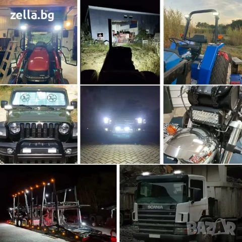 Комплект 2 броя LED BAR фарове 240W, 24000LM – IP68, 12V/24V, за трактор, камион, ATV, офроуд 10368, снимка 14 - Части - 54685076