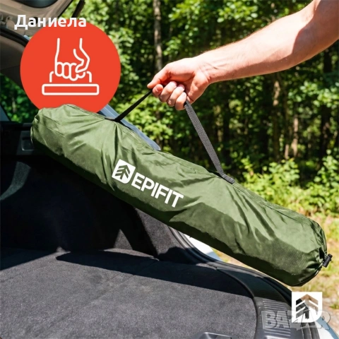 Сгъваем къмпинг стол EPIFIT зелен – Здрав, лек и удобен до 120 кг, снимка 9 - Столове - 54837387