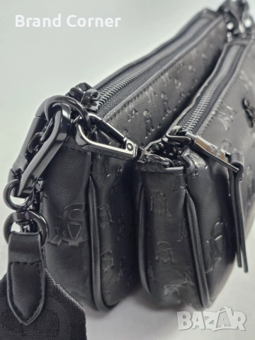 Нова дамска чанта Steve Madden BWEBBER Black Monogram, снимка 3 - Чанти - 54404907