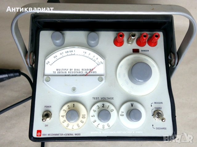 Мегаомметър (мегер) General Radio GR 1864 / USA, снимка 2 - Други инструменти - 55119605