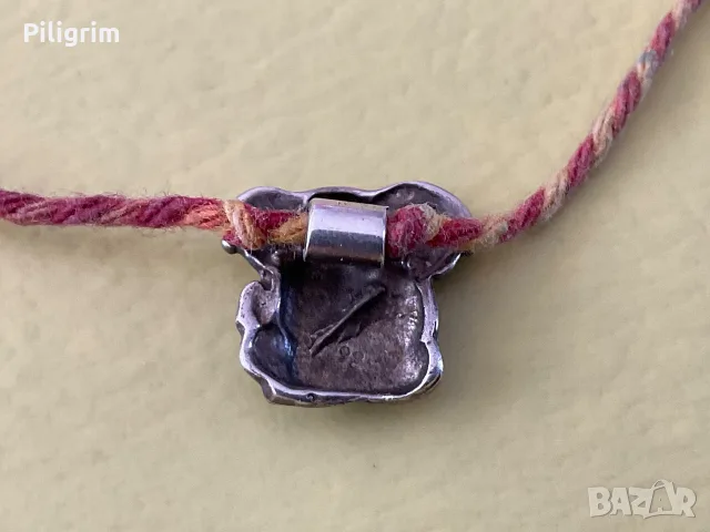 Гривна-амулет със сребърна висулка във формата на слон., снимка 3 - Гривни - 55688749