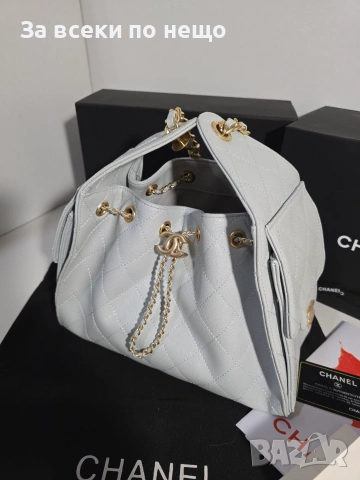 Chanel Hobo 25s blue Дамска Чанта От Телешка Cavier Кожа Код Brand Luxury Fashion43