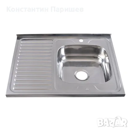 Бордова кухненска мивка ЛЯВА 80Х60Х16 СМ., снимка 2 - Други - 55437652