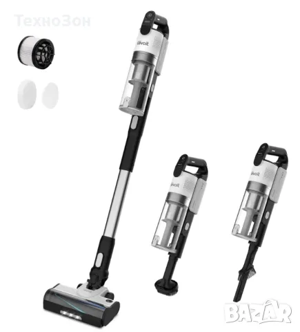 Прахосмукачка Levoit LVAC-200 – Безкабелна, Мощна, 1 година гаранция, снимка 2 - Прахосмукачки - 55335235