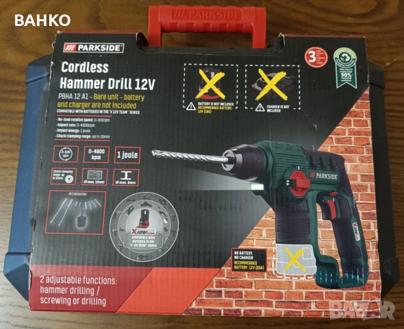 Акумулаторен перфоратор 12 V PBHA 12 A1