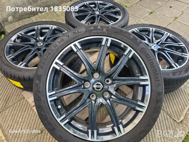 Лети джанти 18ки 5х114.3 Nissan + летни гуми 225/45/18