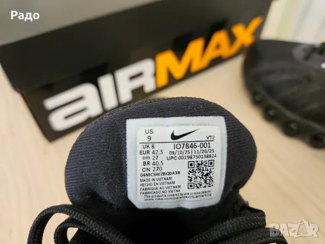 Nike AIR MAX DN8 SE BR IO7846-001 BLACK 42.5 EUR 27см shoes Мъжки дишащи Маратонки спортни обувки, снимка 14 - Маратонки - 55604177
