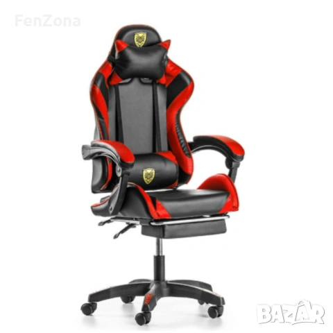 Ергономичен геймърски стол с поставка за крака – комфорт и стабилност за дълги часове без болка, снимка 5 - Столове - 54096530