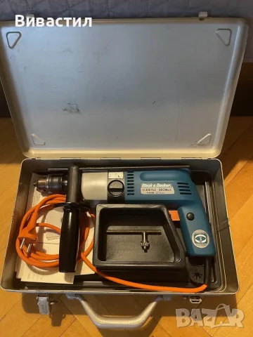 Стара уникално запазена и отлично работеща бормашина Блекен Декер 800W Made in W-Germany внос от Гер, снимка 5 - Бормашини - 55418196