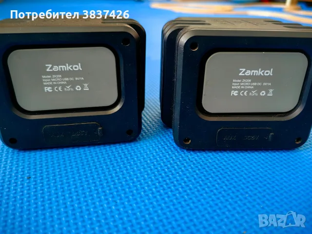 Безжични Bluetooth тонколони Zamkol ZK206 (Стерео комплект / 2 броя), снимка 2 - Bluetooth тонколони - 55681560
