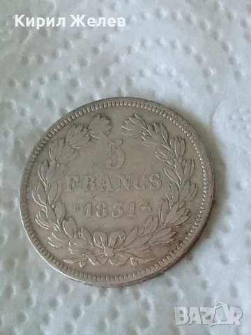 Сребърна монета 5 френски франка 1831 година 21411, снимка 3 - Нумизматика и бонистика - 55459427