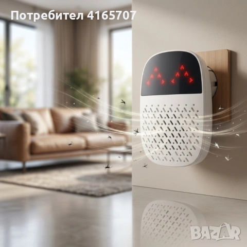 Ултразвуков репелер срещу мишки, плъхове и насекоми – Покритие до 300 м², безопасен за хора и домашн, снимка 5 - Други стоки за дома - 54468984