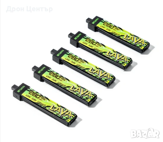BetaFPV LAVA 280mAh 1s 95C комплект батерии (5 броя), снимка 2 - Дронове и аксесоари - 55063727