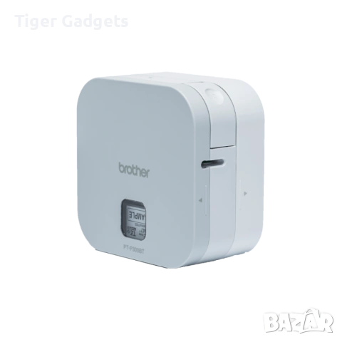 Етикетен принтер Brother P-touch CUBE PT-P300BT Bluetooth, термотрансферен печат, бял
